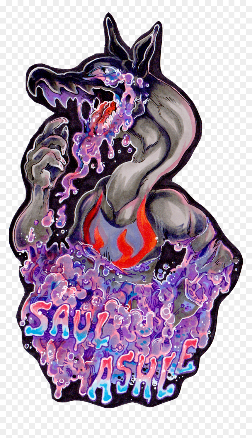 Salazzle Bubbling Poison - Illustration, HD Png Download - salazzle png