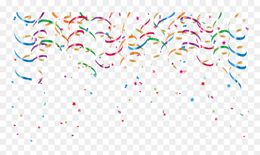 Confetti White Background Free, HD Png Download - serpentina png