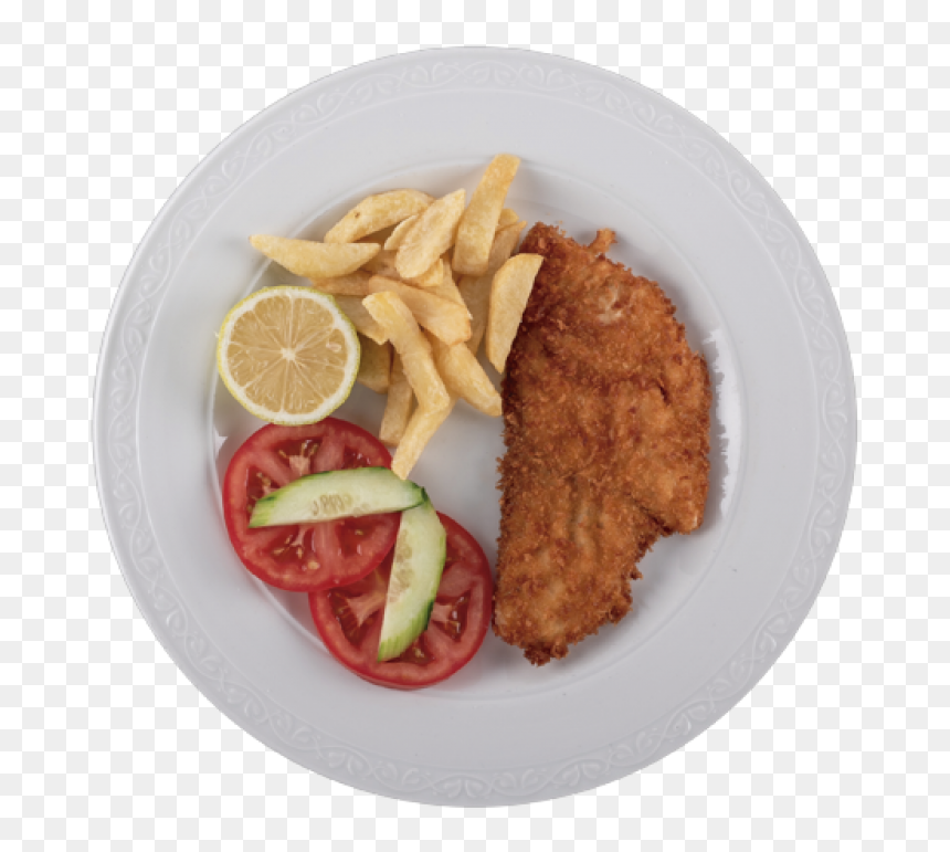 Escalope Con Papas Fritas - Fish And Chips, HD Png Download - papas fritas png