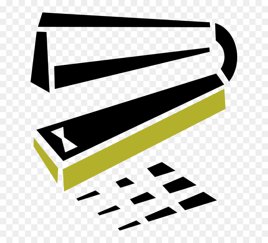 Vector Illustration Of Stapler Mechanical Device Joins, HD Png Download - paper vector png