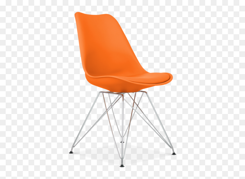 Thumb Image - Orange Eiffel Eames Chair, HD Png Download - silla png