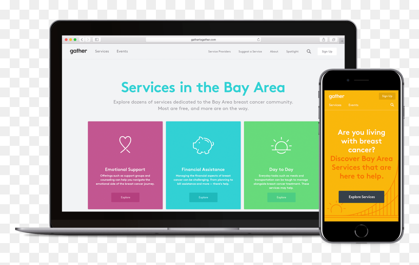 Gather Hero Image - Mobile Device, HD Png Download - genentech logo png