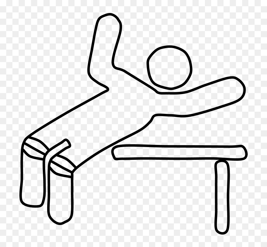 High Jumper, Png High Jumper, Black And White - Line Art, Transparent Png - jumper png