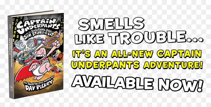 Captain Underpants New Book 2019, HD Png Download - captain underpants png