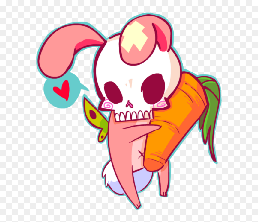 Rabbit Conejo Evil Carrot Zanahoria , Png Download - Skull Bunny, Transparent Png - zanahoria png