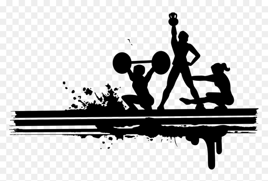 Transparent Fitness Silhouette, HD Png Download - weight lifting png