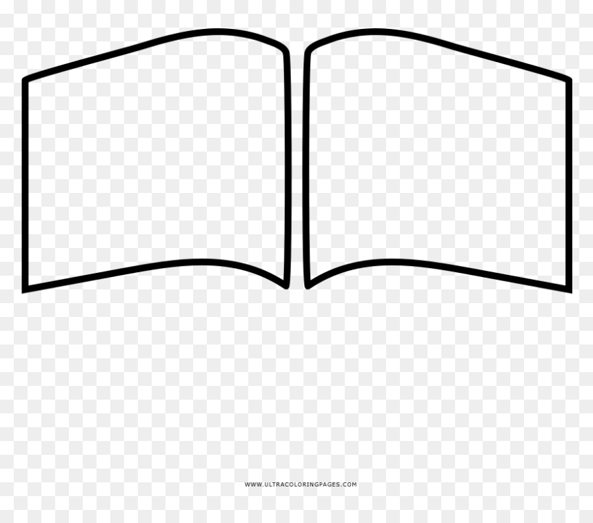 Libro-abierto Página Para Colorear - Line Art, HD Png Download - libro abierto png