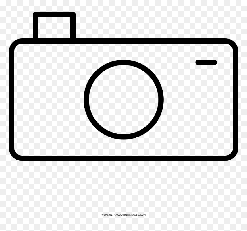 Cámara-fotográfica Página Para Colorear - Circle, HD Png Download - camara fotografica png