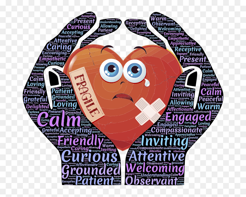 Fragile Bruised Heart Typography - School Grief, HD Png Download - fragile png