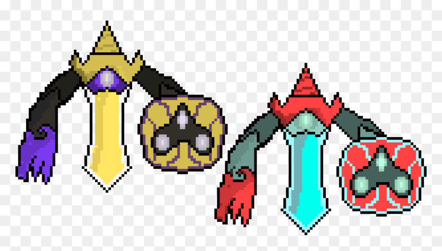 Aegislash Pixel Art, HD Png Download - aegislash png
