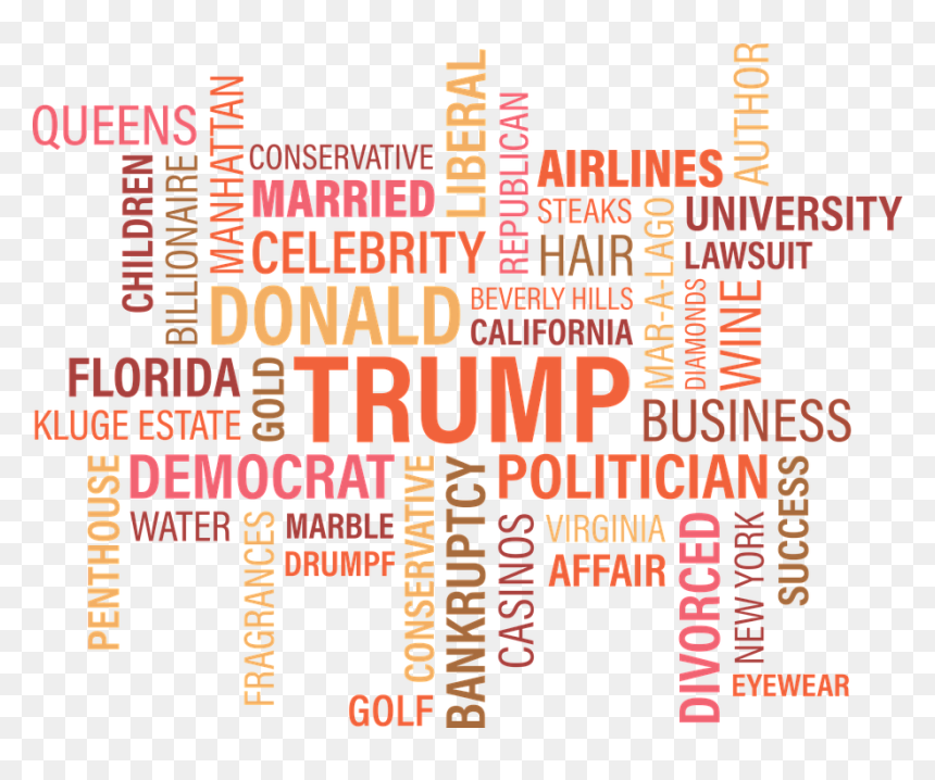 Donald Trump Nuages De Mots, HD Png Download - donald trump hair png transparent