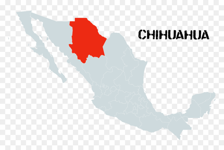 Chihuahua Mexico Map Transparent, HD Png Download - mexico map png