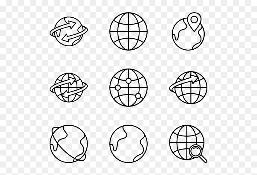 Chemical Engineering Icons, HD Png Download - black globe png