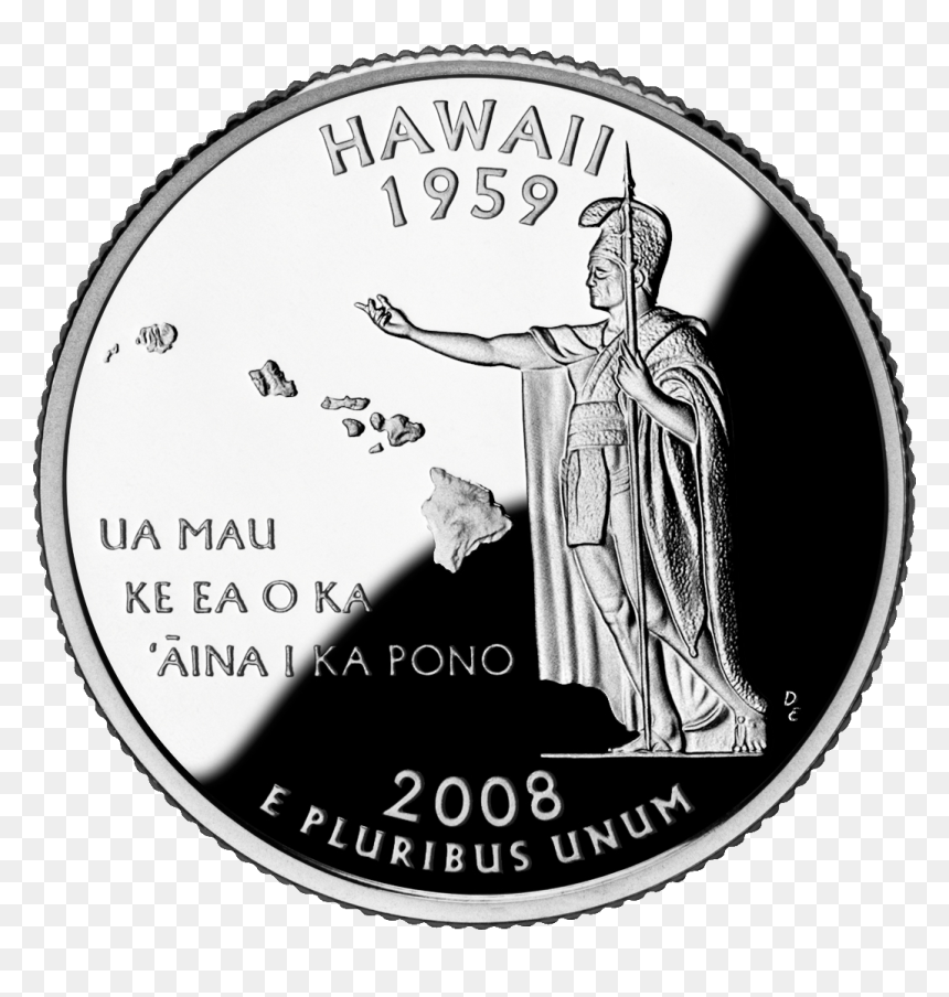 2008 Hi Proof - Hawaii Quarter, HD Png Download - pixel coin png
