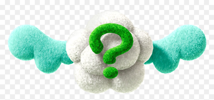 Yoshi's Crafted World Winged Cloud, HD Png Download - mario clouds png