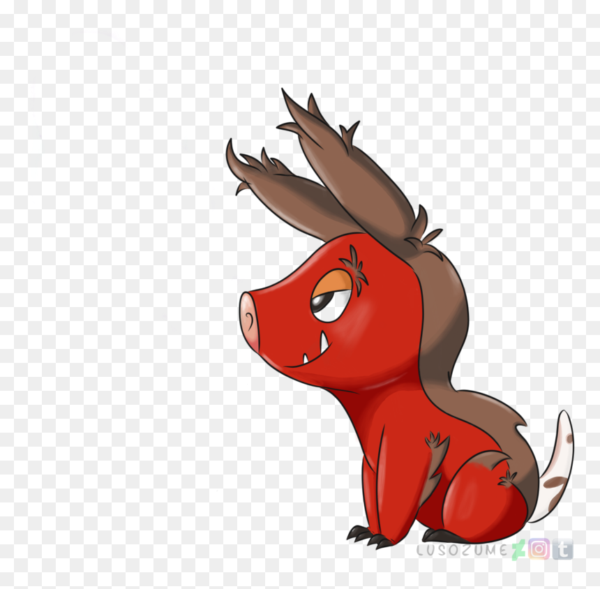 Fang Drawing Nose - Cartoon, HD Png Download - tepig png
