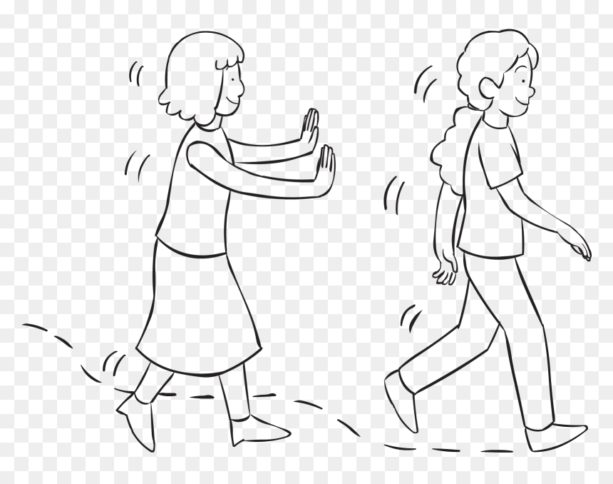 One Woman Spotting Behind Another Woman As Part Of, HD Png Download - person leaning png