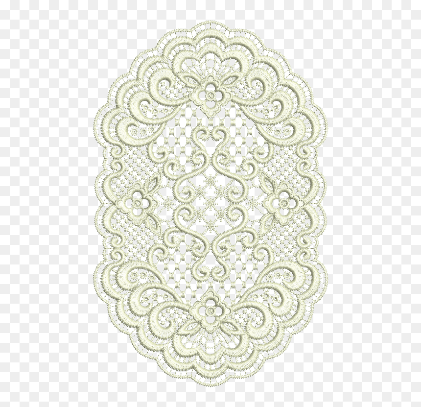 Oval Lace Design , Png Download - Crochet, Transparent Png - lace doily png