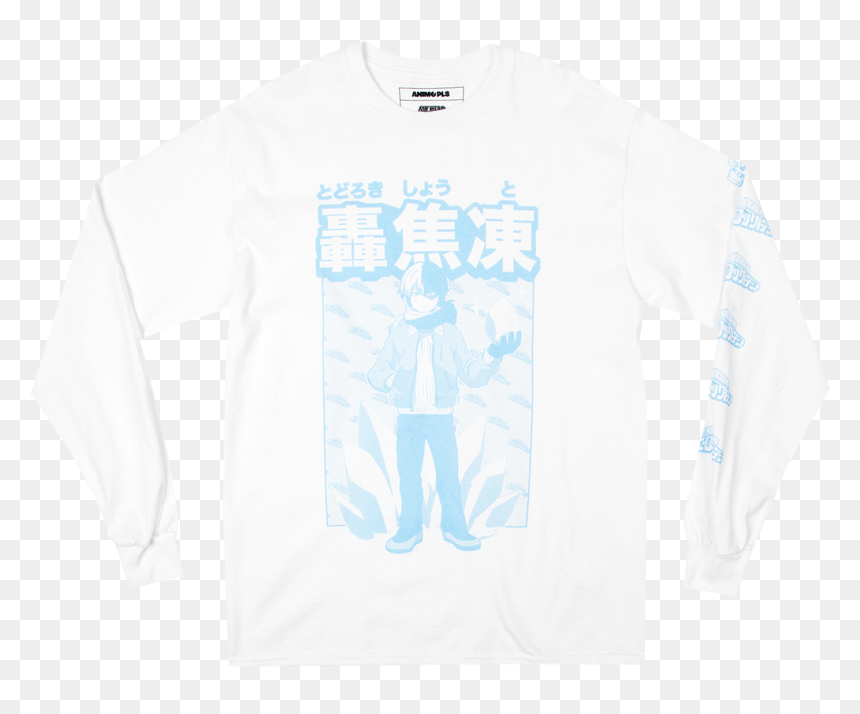 My Hero Academia Todoroki Snow Ball White Longsleeve - Long-sleeved T-shirt, HD Png Download - snow ball png