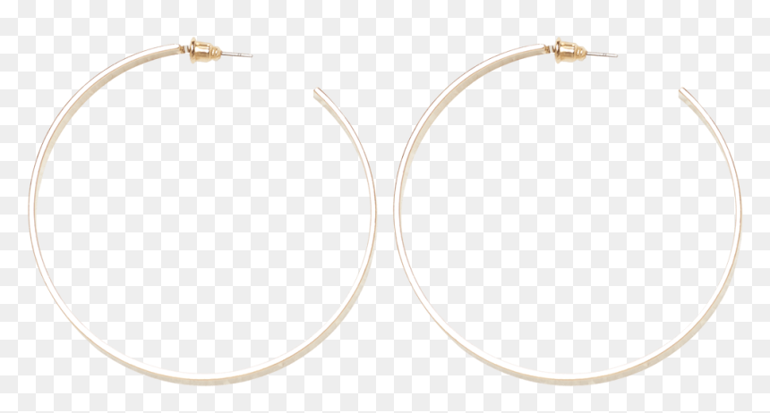Flat Hoop Earrings In Colour Gold Earth - Earrings, HD Png Download - hoop earring png