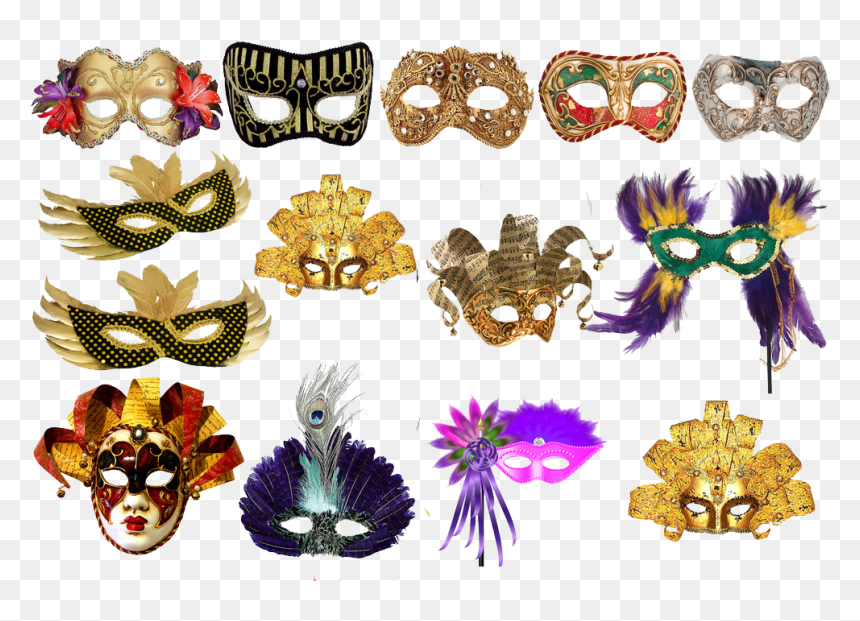 Masquerade Halloween Ball Mask Carnival Free Download - Carnival Masks, HD Png Download - halloween mask png