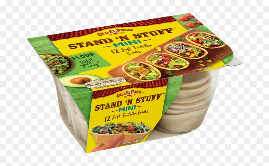12 Soft Tortilla Boats Mini Sns - Old El Paso, HD Png Download - tortillas png