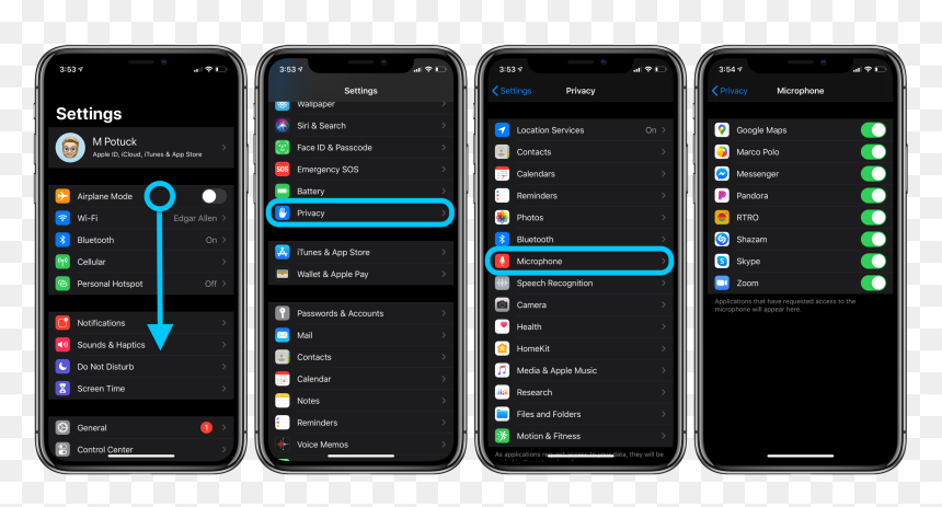 How To Check What Iphone Apps Have Camera Mic Access - Allow Access To Microphone On Tiktok, HD Png Download - iphone camera png