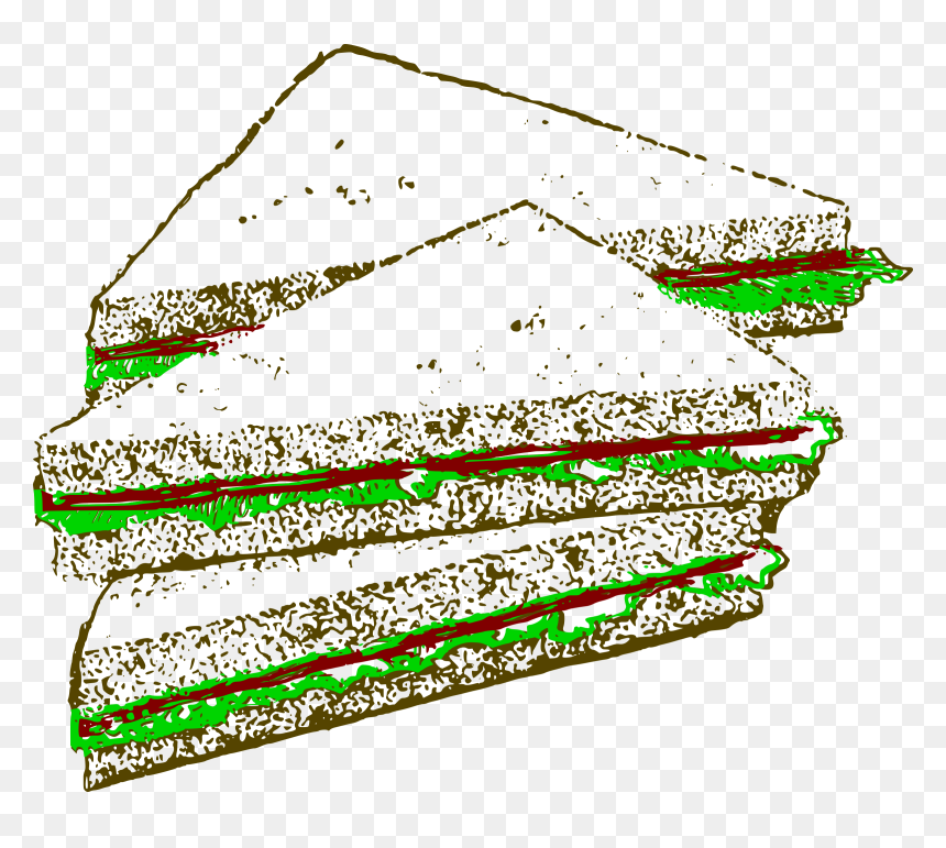 Three Sandwiches Clip Arts - Sandwiches Drawing, HD Png Download - sandwiches png