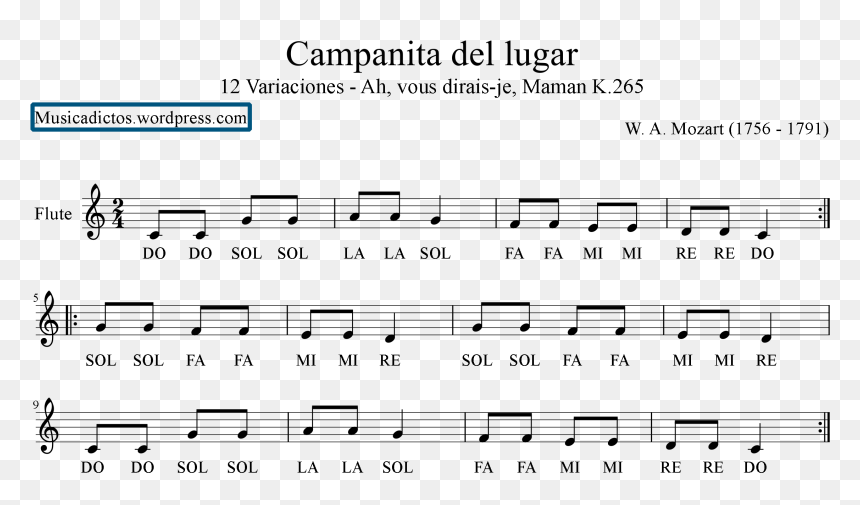 Saints Go Marching In Partitura , Png Download - Sheet Music, Transparent Png - campanita png