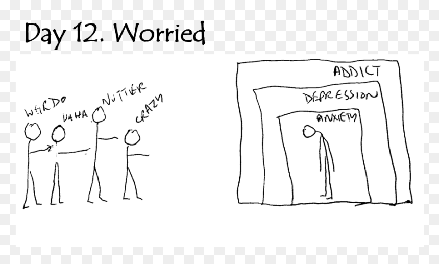 Day 12 Worried , Png Download - Sketch, Transparent Png - worried png