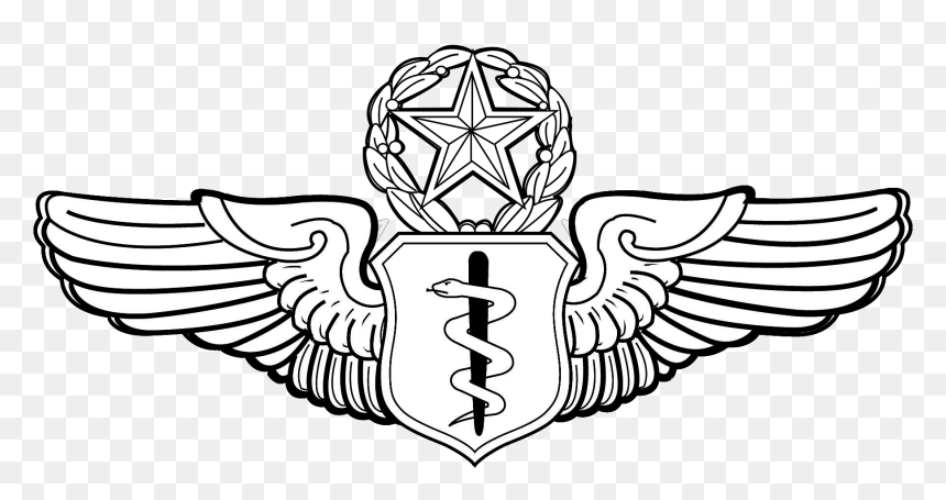 Usaf Command Flight Surgeon Badge-historical - Air Force Pilot Badge, HD Png Download - pilot wings png
