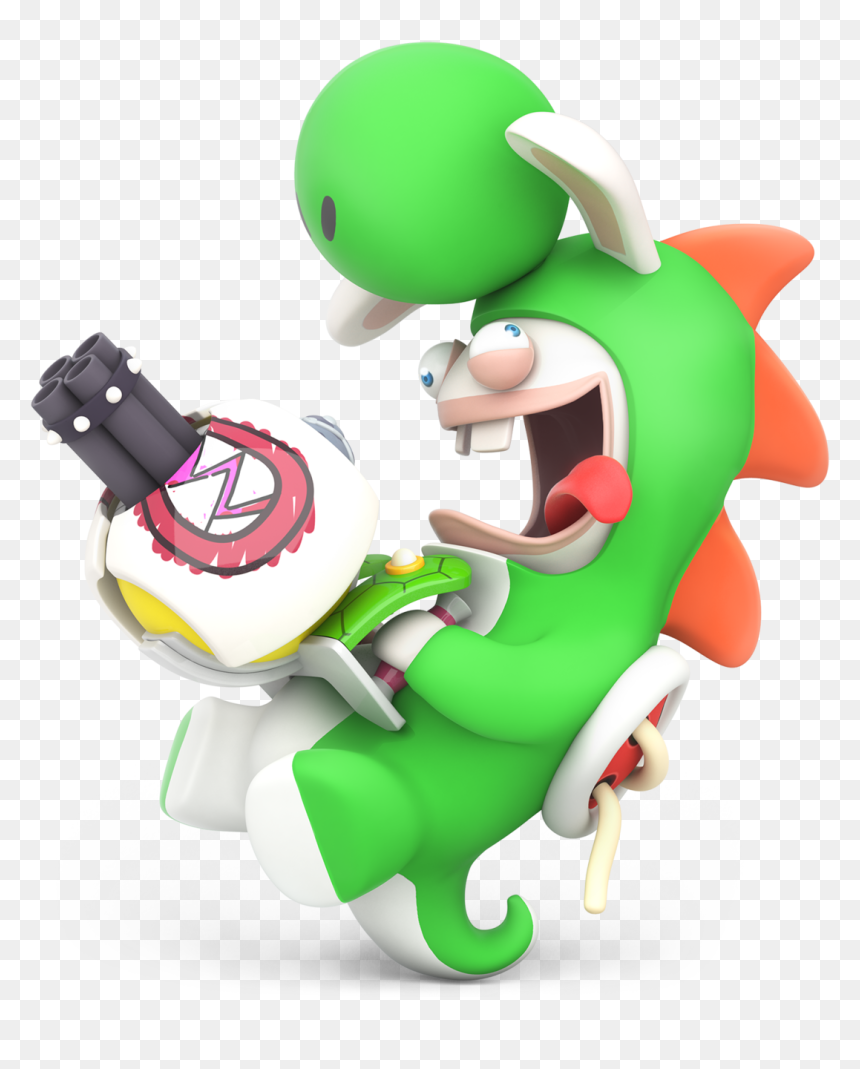 Mario Rabbids Kingdom Battle Yoshi, HD Png Download - rabbid png