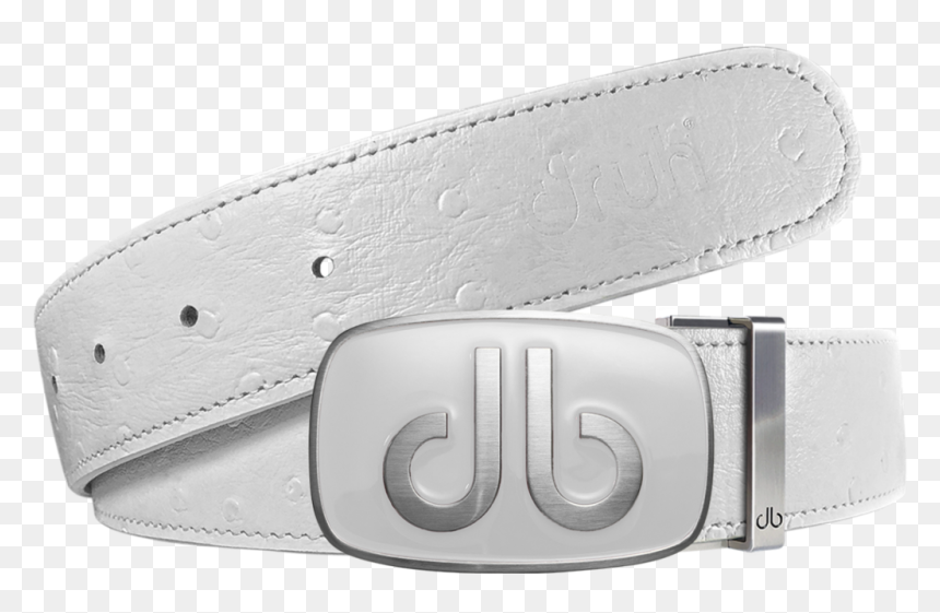 White Ostrich Texture Leather Strap With Db Classic - Belt, HD Png Download - leather strap png