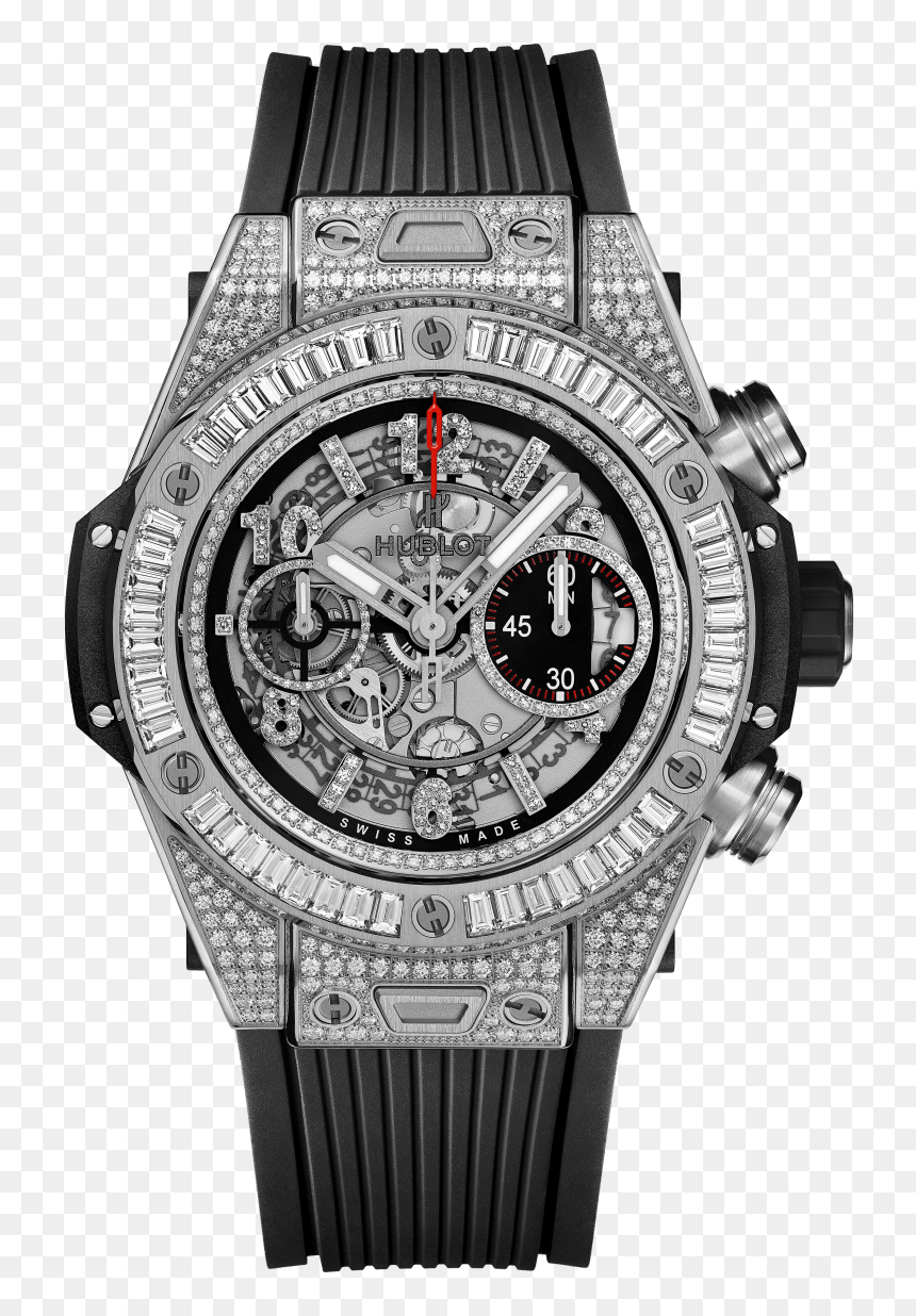 Big Bang Unico Titanium Jewellery 45 Mm, Front View - Gol Bazar, HD Png Download - big bang png