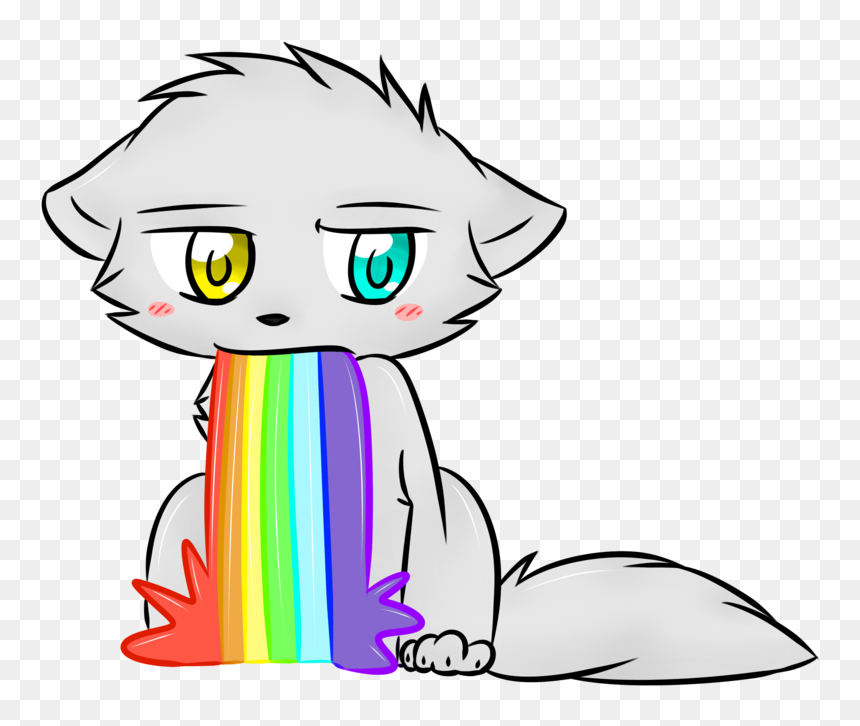 Thumb Image - Cats Throwing Up Rainbows, HD Png Download - rainbows png