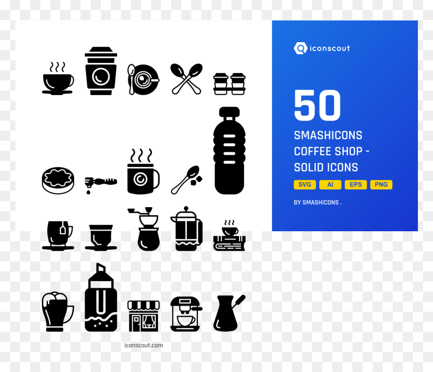 Smashicons Coffee Shop - Graphic Design, HD Png Download - coffee shop png