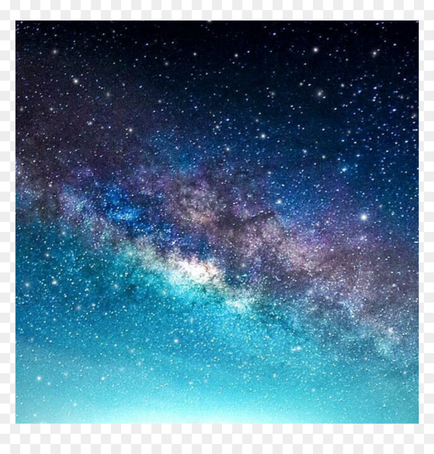 #galaxy #tumblr #lights #star #universe #blue - Milky Way Galaxy Blue, HD Png Download - galaxy tumblr png