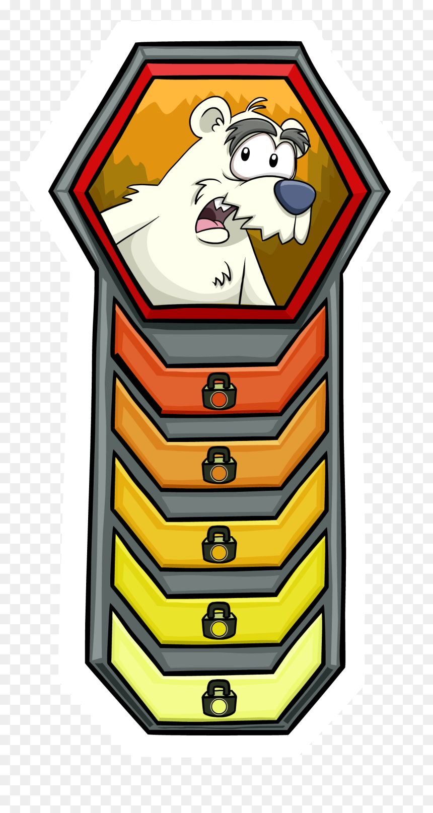 Club Penguin Rewritten Wiki - Club Penguin Security Pin, HD Png Download - clearance png