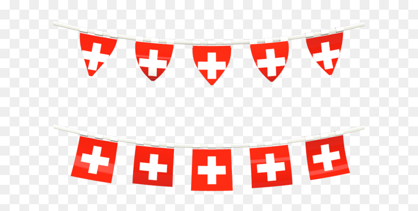 Rows Of Flags - Switzerland Flag Banner, HD Png Download - switzerland flag png