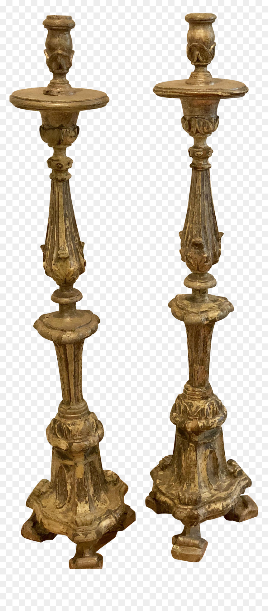 Antique Giltwood Altar Candlesticks, HD Png Download - altar png