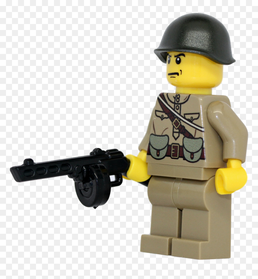 Lego Ww2 Soviet Soldier, HD Png Download - ppsh png