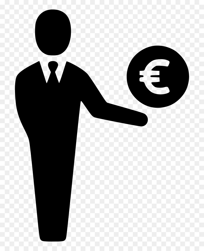 Contract Clipart Salesman - Euro Income Icon, HD Png Download - businessman icon png