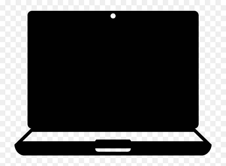 Laptop Emoji Clipart - Laptop Emoji Black And White, HD Png Download - computer .png