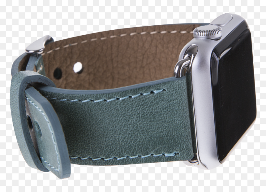 Leather Apple Watch Strap, Sea Green - Strap, HD Png Download - leather strap png