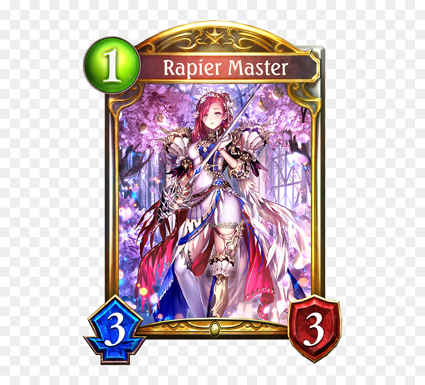 Unevolved Rapier Master Evolved Rapier Master - シャドバ バトル キョンシー ガール, HD Png Download - rapier png