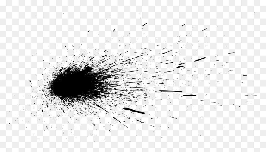 Monochrome, HD Png Download - grunge splatter png