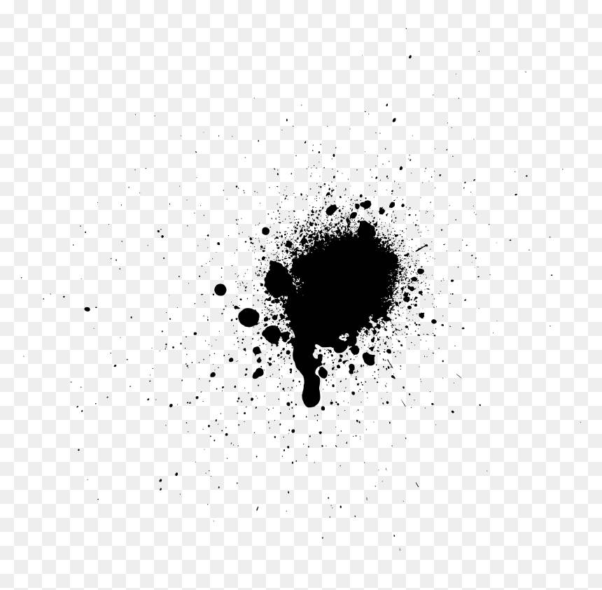 Monochrome, HD Png Download - grunge splatter png