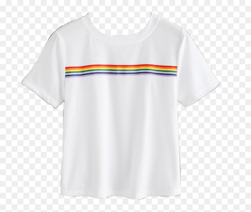 #rainbow #rainbows #rainbowshirt #teeshirt #pngs #png - Active Shirt, Transparent Png - rainbows png
