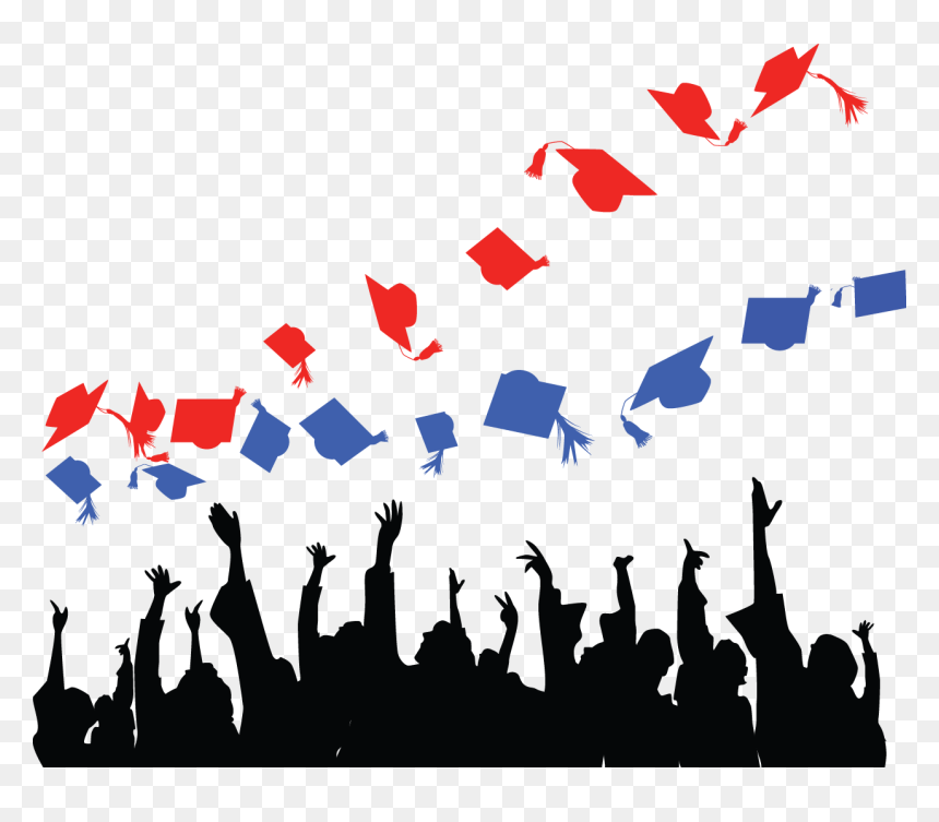 Lf Grad Caps White - High School Graduate Students, HD Png Download - graduation caps png