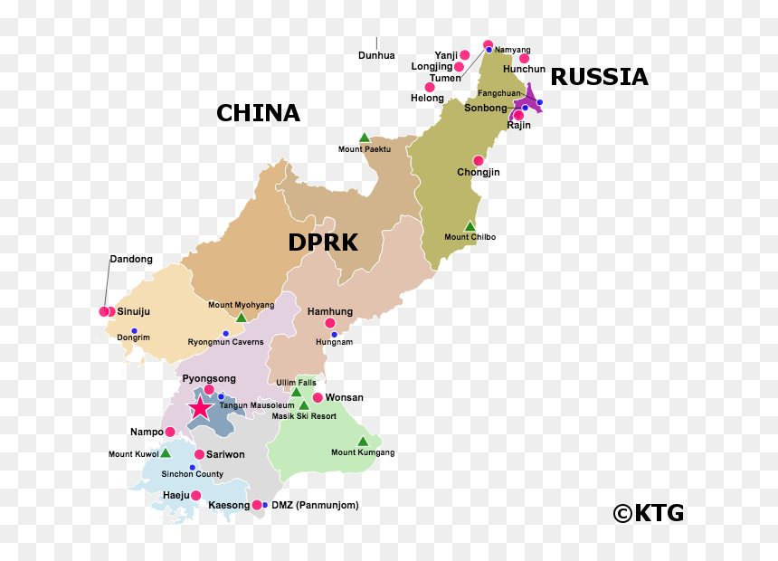 Map, HD Png Download - north korea png